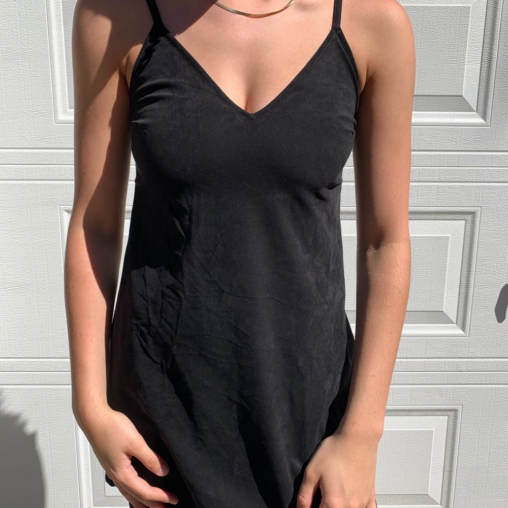 suede tank dress